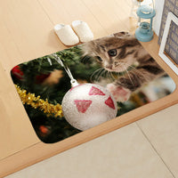 HKM-065235 Absorbent Non-slip Rectangle Floor Mat for Bedroom and Bathroom, 40x60cm Flannel Design