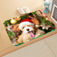 HKM-065235 Absorbent Non-slip Rectangle Floor Mat for Bedroom and Bathroom, 40x60cm Flannel Design