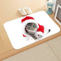 HKM-065235 Absorbent Non-slip Rectangle Floor Mat for Bedroom and Bathroom, 40x60cm Flannel Design