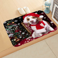 HKM-065235 Absorbent Non-slip Rectangle Floor Mat for Bedroom and Bathroom, 40x60cm Flannel Design