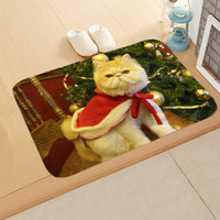 HKM-065235 Absorbent Non-slip Rectangle Floor Mat for Bedroom and Bathroom, 40x60cm Flannel Design