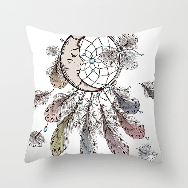 HKM-065299 Cartoon Animal Peach Skin Fabric Pillowcase Cover - 45x45cm European Style