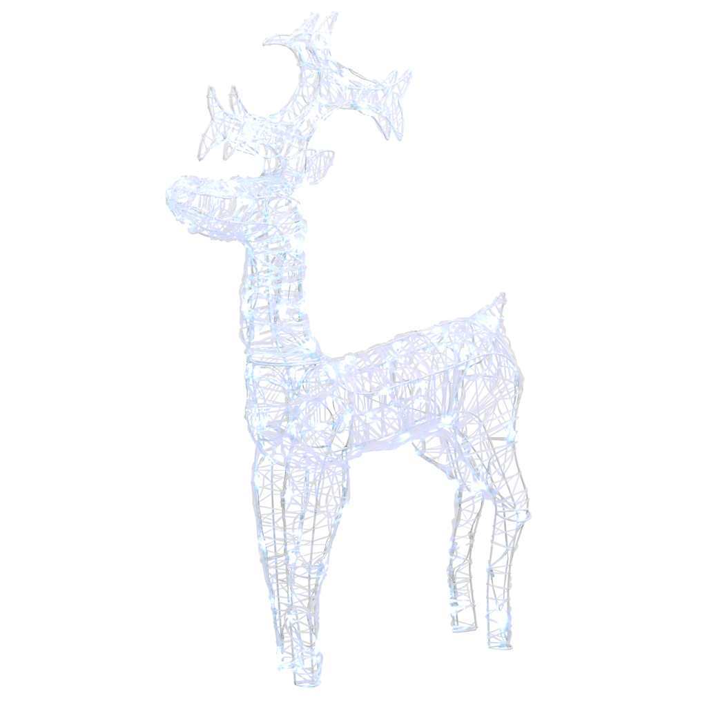 HKM-065299 Christmas Acrylic Reindeer Decoration with 90 LEDs and 8 Lighting Effects, Waterproof for Indoor/Outdoor Use