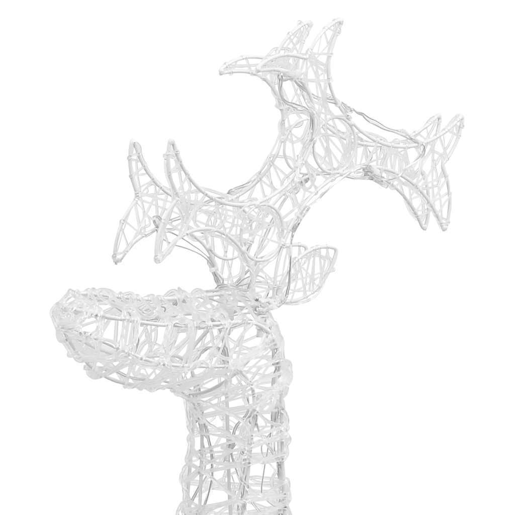 HKM-065299 Christmas Acrylic Reindeer Decoration with 90 LEDs and 8 Lighting Effects, Waterproof for Indoor/Outdoor Use