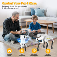 HKM-065299 Interactive Voice-Controlled STEM Robot Dog Toy for Kids - Multifunctional RC Pet