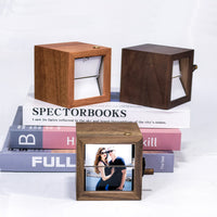 HKM-065427 Glowing Hand Shake Flip Book - Wooden Photo Commemorative Gift in Various Finishes