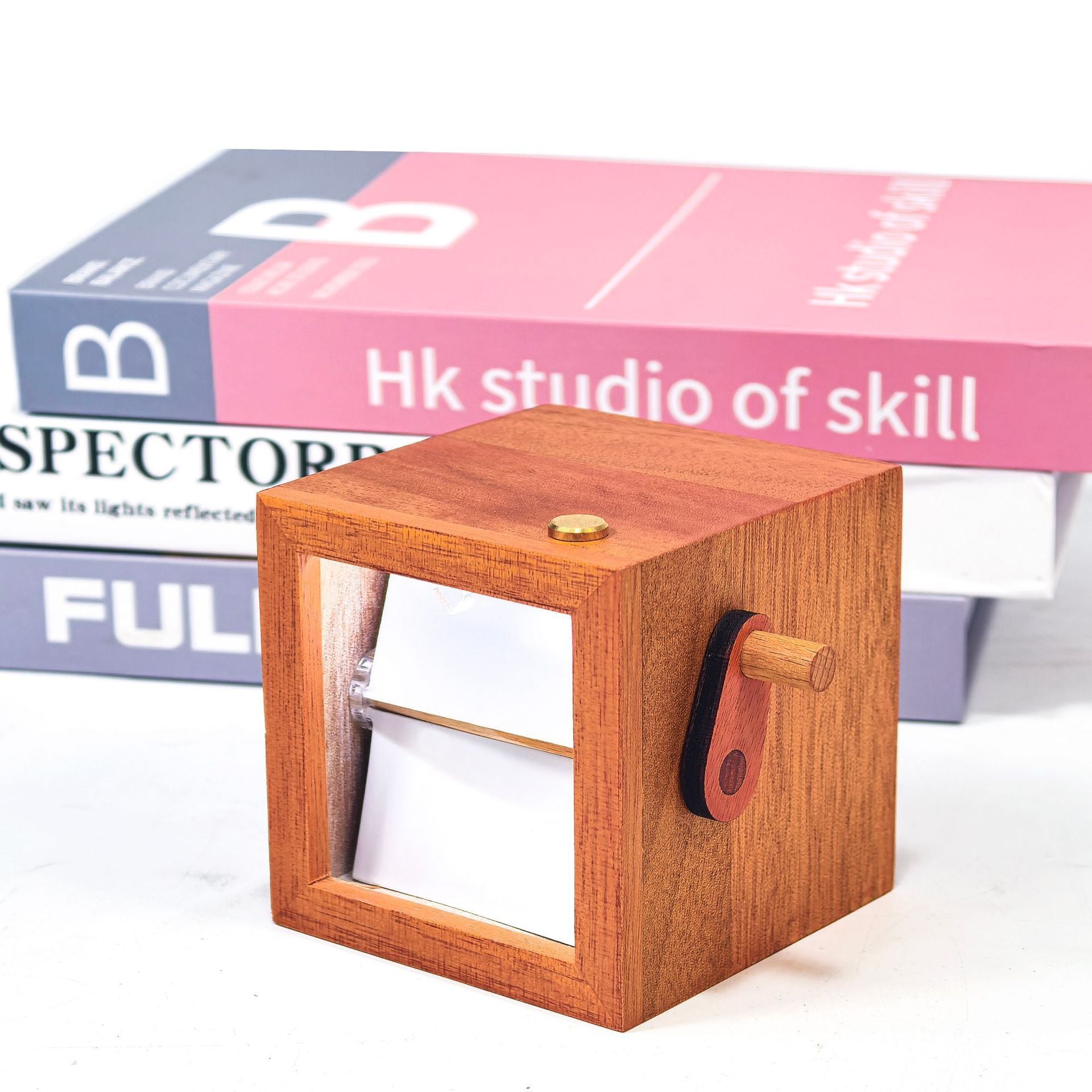 HKM-065427 Glowing Hand Shake Flip Book - Wooden Photo Commemorative Gift in Various Finishes