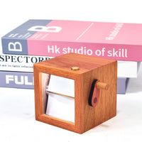 HKM-065427 Glowing Hand Shake Flip Book - Wooden Photo Commemorative Gift in Various Finishes
