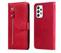 HKM-065427 Leather Zipper Wallet Case for Samsung Phones - Shockproof, Anti-Fall, and Heat Dissipation Features