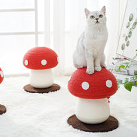 HKM-065491 Red Sisal Cat Climbing Frame with Umbrella Pedal Design