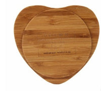 HKM-065555 Natural Heart-Shaped Bamboo Wireless Charging Pad - Eco-Friendly Design with Efficient Power Management
