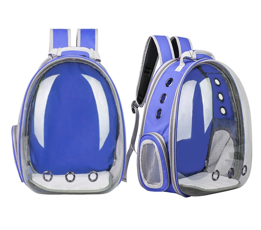 HKM-065683 Transparent Space Capsule Cat Backpack - Durable Oxford Material, Available in Multiple Colors