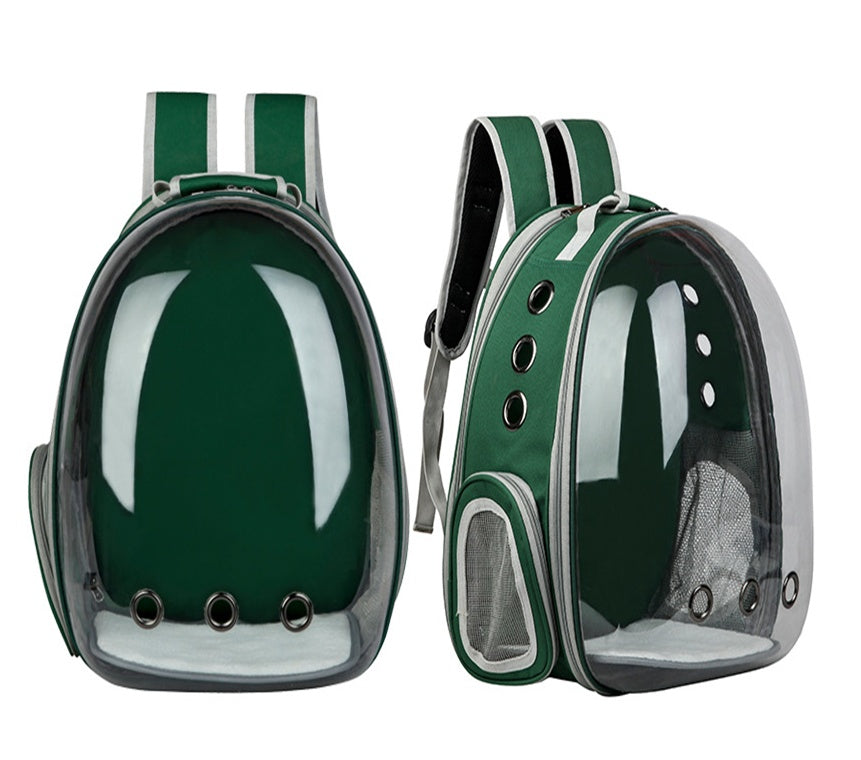 HKM-065683 Transparent Space Capsule Cat Backpack - Durable Oxford Material, Available in Multiple Colors