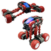 HKM-065747 Deformation Remote Control Stunt Car with LED Lights, Multi-Terrain, 1/26 Scale, 6-Channel Control