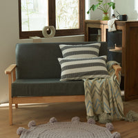HKM-065811 Geometric Striped Linen Cotton Pillowcase - Fashionable and Simple, Multiple Sizes Available