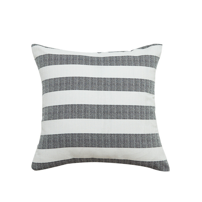 HKM-065811 Geometric Striped Linen Cotton Pillowcase - Fashionable and Simple, Multiple Sizes Available