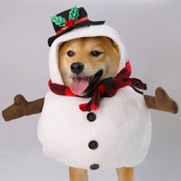 HKM-065939 Christmas Snowman Transformation Outfit for Dogs and Cats - Perfect for Holiday Fun