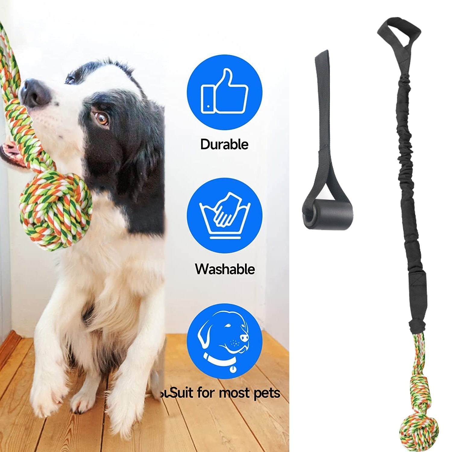 HKM-065939 Dog Tug Of War Rope Grinding Toy