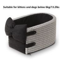 HKM-066131 Car Central Control Front Seat Pet Bed in Caramel Mocha, Milkshake Rice, Bordeaux Red, Classic Black - Soft Cloth Design