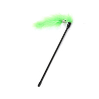 HKM-066131 Funny Cat Stick with Turkey Feather and Plastic Short Rod, 27cm