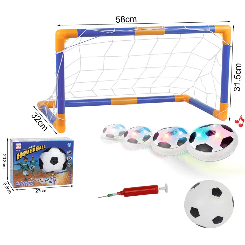 HKM-066131 Portable Electric Indoor Soccer Goal Set with Inflatable Football for Kids