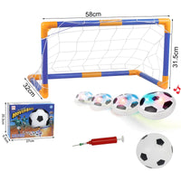 HKM-066131 Portable Electric Indoor Soccer Goal Set with Inflatable Football for Kids