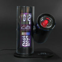 HKM-066195 LCD Digital Projection Clock with Temperature, Humidity Display, Alarm, and Colorful LED Backlight