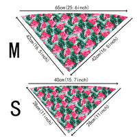 HKM-066195 Tropical Wind Drool Towel for Dogs - Floral Design, Multiple Sizes for Small to Large Pets