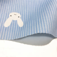 HKM-066323 Cotton Twill Cartoon Rabbit Fabric for Bedding, Clothing, Curtains, and More - 160cm Width, 100% Cotton