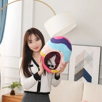 HKM-066323 Easter Egg Head Hat for Kids and Adults, Cute Cartoon Plush Toy Winter Accessory