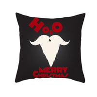 HKM-066323 Minimalist Christmas Printing Peach Skin Velvet Sofa Cushion Pillow Cover