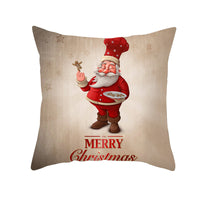 HKM-066323 Minimalist Christmas Printing Peach Skin Velvet Sofa Cushion Pillow Cover