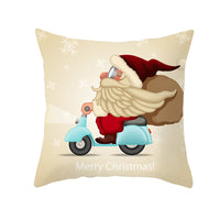 HKM-066323 Minimalist Christmas Printing Peach Skin Velvet Sofa Cushion Pillow Cover