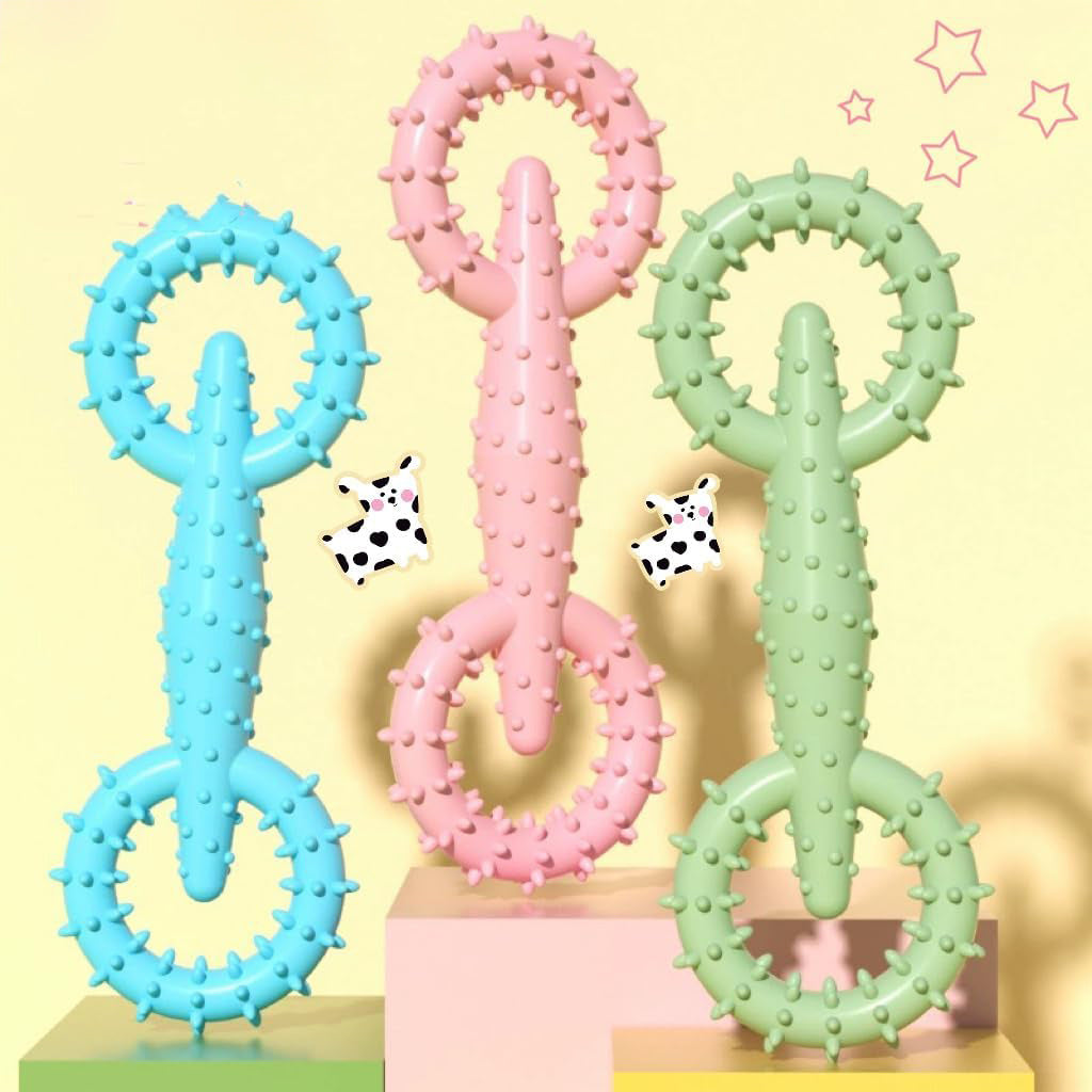 HKM-066323 Safe TPR Chew Toy Ring for Dogs and Puppies - Ideal for Teething and Chewing