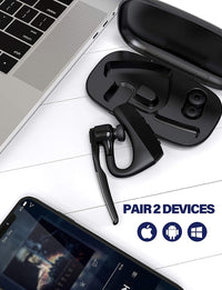 HKM-066387 Bluetooth Headset with Dual Mic Noise Cancellation and Long Battery Life