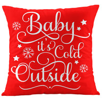 HKM-066387 Digital Printed Christmas Pillowcase - Super Soft Short Plush Cushion Cover, 45x45cm, PP Cotton Filling