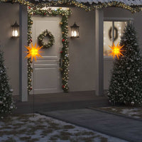 HKM-066451 LED Christmas Star with Ground Spike - 57 cm, Warm White Light, Timer Function