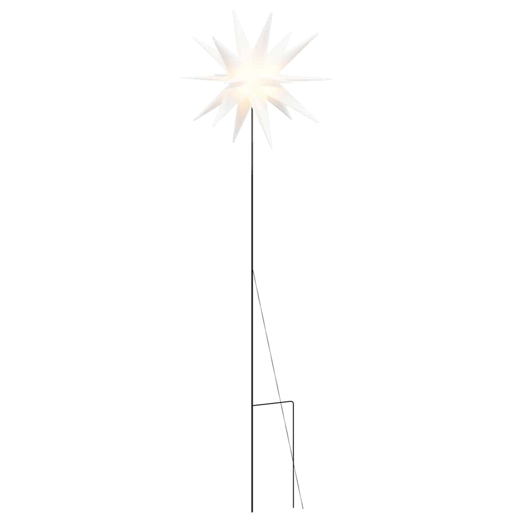 HKM-066451 LED Christmas Star with Ground Spike - 57 cm, Warm White Light, Timer Function