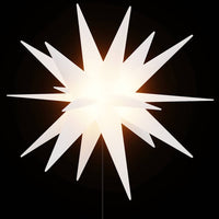 HKM-066451 LED Christmas Star with Ground Spike - 57 cm, Warm White Light, Timer Function