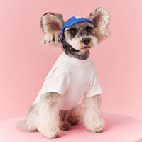 HKM-066643 Breathable Solid Color Cotton T-shirt for Small Dogs - Casual Wear with Logo Options