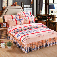 HKM-066643 Four Piece Personalized Fashion Cotton Bedding Set - 100% Pure Cotton with Twill Weave and Reactive Printing