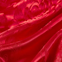 HKM-066643 Silk Jacquard Four-Piece Bedding Set with Bed Sheet, Duvet Cover, and Pillowcases