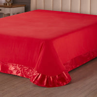 HKM-066643 Silk Jacquard Four-Piece Bedding Set with Bed Sheet, Duvet Cover, and Pillowcases