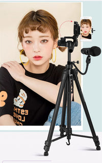 HKM-066707 Aluminum Alloy PTZ Tripod for Micro SLR Cameras and Mobile Phones - Supports 2-5 kg Load