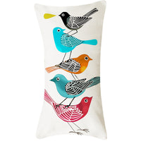 HKM-066707 Country Pastoral Floral and Bird Cushion Cover, Cotton and Linen Pillowcase 45x45cm and 30x50cm Sizes