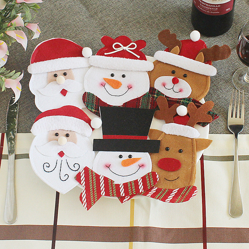 HKM-066771 Festive Christmas Knife and Fork Set - Fabric, Multiple Sizes Available, 1 to 6 Pieces