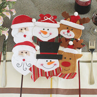 HKM-066771 Festive Christmas Knife and Fork Set - Fabric, Multiple Sizes Available, 1 to 6 Pieces