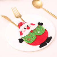 HKM-066771 Festive Christmas Knife and Fork Set - Fabric, Multiple Sizes Available, 1 to 6 Pieces
