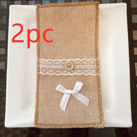 HKM-066771 Festive Christmas Knife and Fork Set - Fabric, Multiple Sizes Available, 1 to 6 Pieces