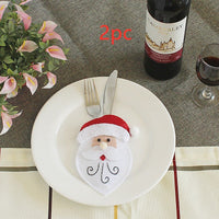 HKM-066771 Festive Christmas Knife and Fork Set - Fabric, Multiple Sizes Available, 1 to 6 Pieces